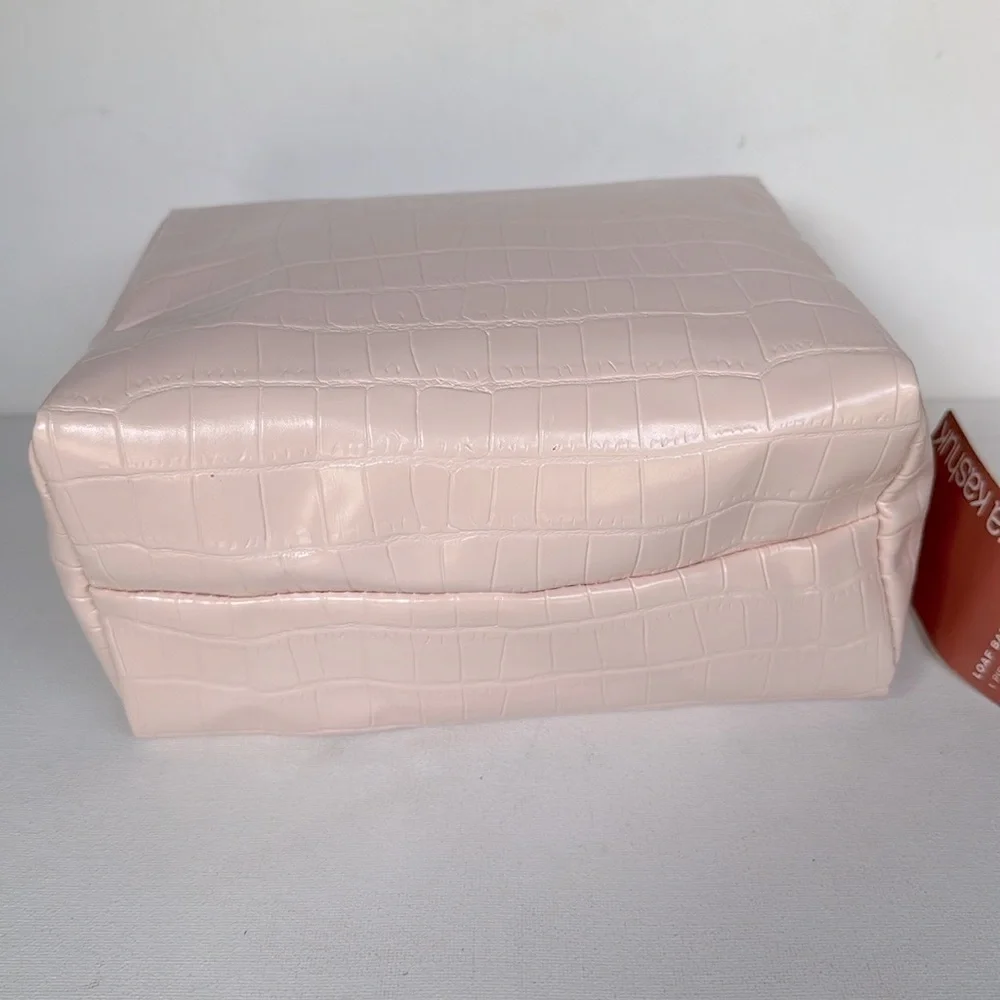 Sonia Kashuk Blush Croc-Texture Cosmetic Case NWT